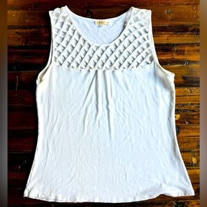 White Sleeveless Top